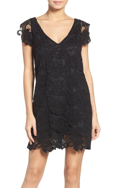 Shop Bb Dakota Jacqueline Lace Shift Dress In Black