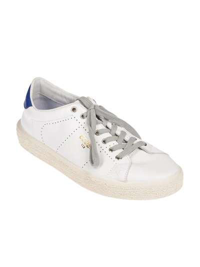 Shop Golden Goose Tennis Sneakers In White-royal