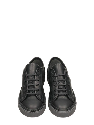 Shop Lanvin Low Top Sneakers Black Leather