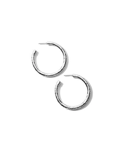 Shop Ippolita Medium Hoop Earrings In Sterling Silver