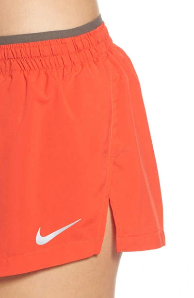 Shop Nike Flex Running Shorts In Habanero Red/ Ridgerock