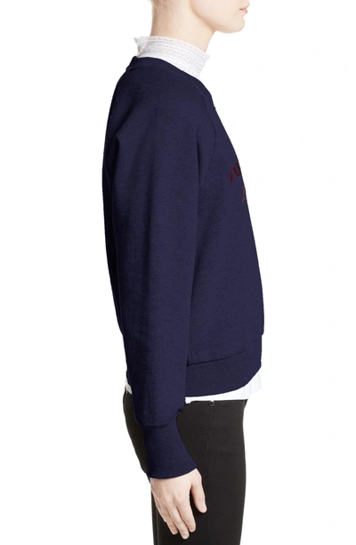 Shop Burberry Torto Embroidered Sweatshirt In Navy