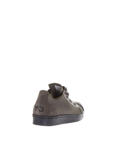 Shop Y-3 Super Zip White Sneakers In Olive