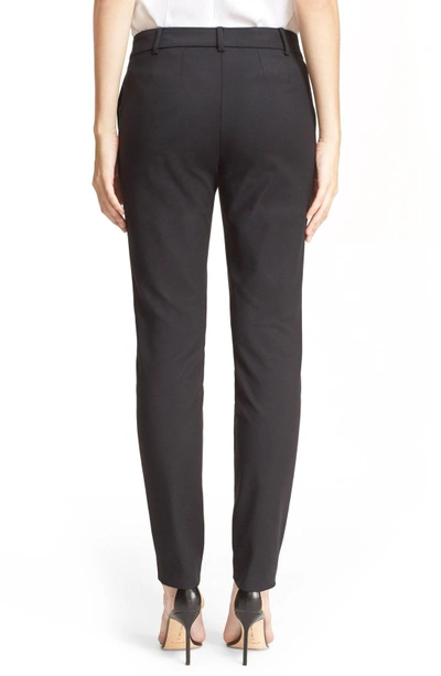 Shop St John Jennifer Micro Ottoman Ankle Pants In Caviar