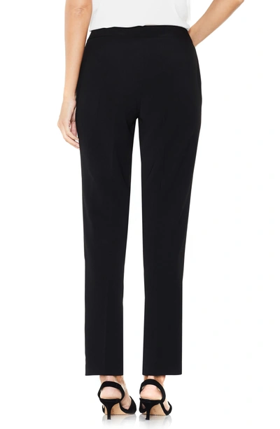 Shop Vince Camuto Textured Skinny Ankle Pants In Rich Black