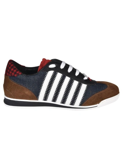 Shop Dsquared2 New Runners Sneakers In Blu Tabacco