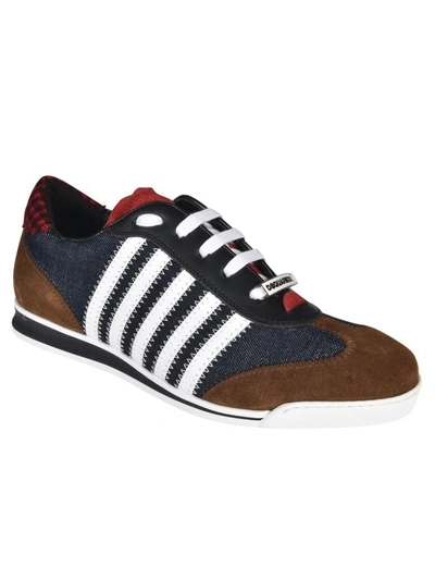 Shop Dsquared2 New Runners Sneakers In Blu Tabacco