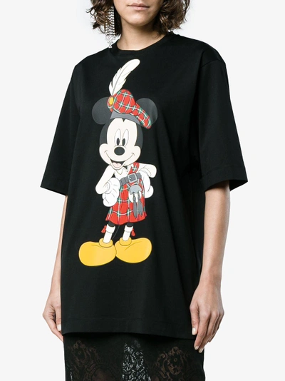 Shop Christopher Kane Mickey Mouse Printed T-shirt In Black