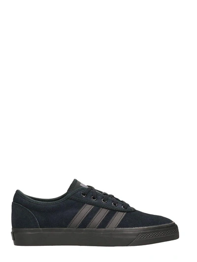 Shop Adidas Originals Adi-ease Black Suede Sneakers