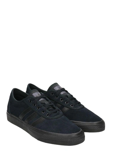 Shop Adidas Originals Adi-ease Black Suede Sneakers