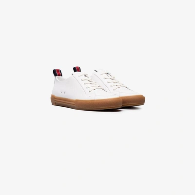 Shop Fendi Lace-up Sneakers In White