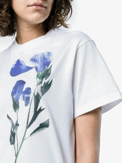 Shop Golden Goose Deluxe Brand Flower Print T-shirt In White