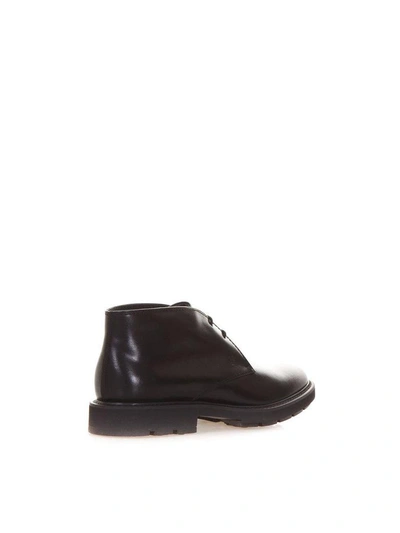 Shop Tod's Calfskin Lace-up Boots In Black