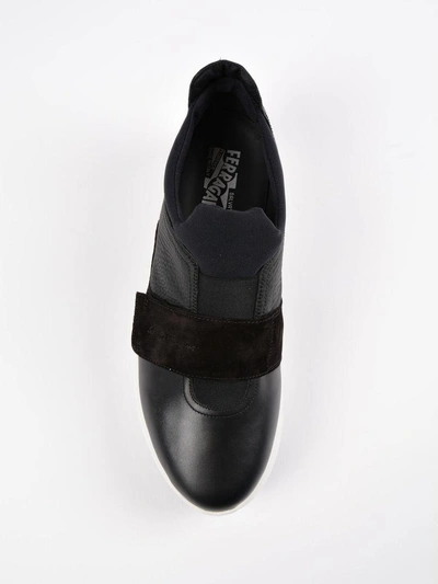 Shop Ferragamo Dion Slip-on Sneakers In Black