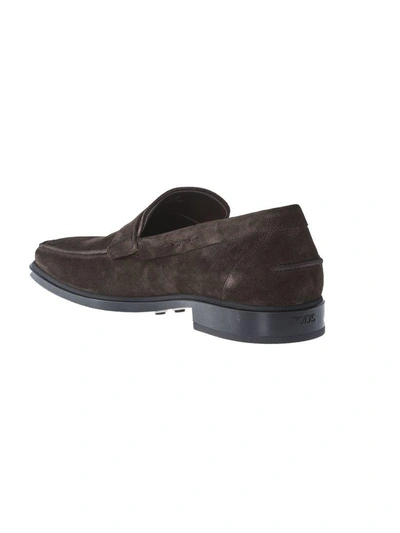 Shop Tod's Classic Loafers In Brown