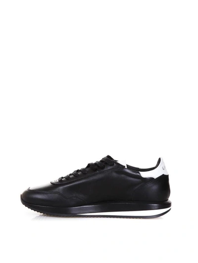 Shop Ghoud Leather Runner Sneakers In Black