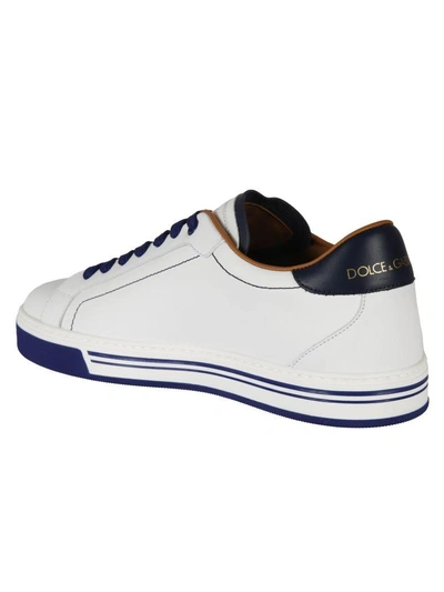 Shop Dolce & Gabbana Logo Sneakers In White-blue