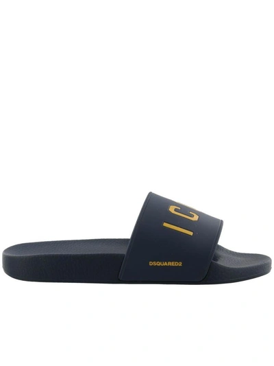 Shop Dsquared2 Icon Sandal In Navy
