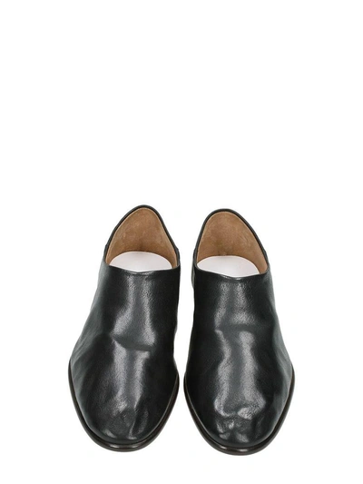 Shop Maison Margiela Black Leather Loafers