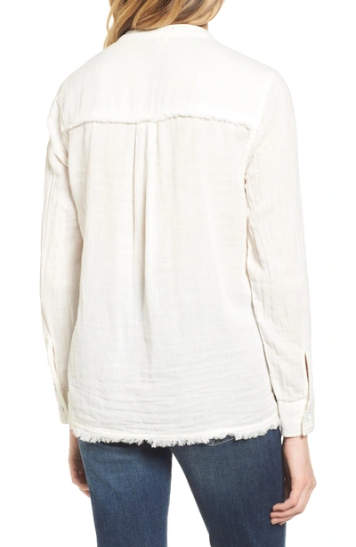 Shop Splendid Button Front Shirt In Off White