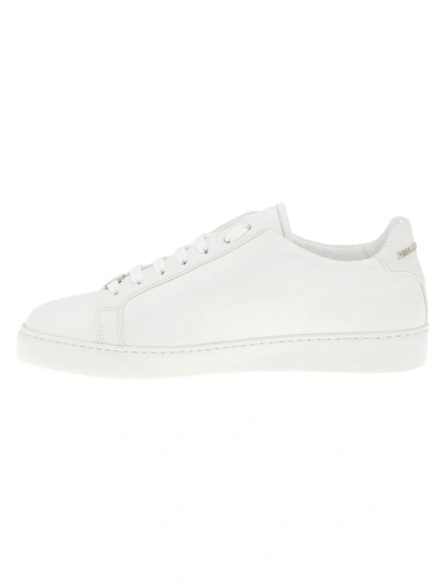 Shop Philipp Plein Leather Sneaker In White