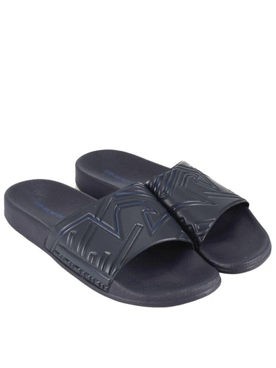 Shop Emporio Armani Sandals Shoes Men  In Blue