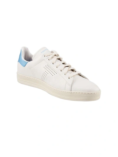 Shop Tom Ford Sneakers In Bianco Celeste