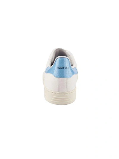 Shop Tom Ford Sneakers In Bianco Celeste