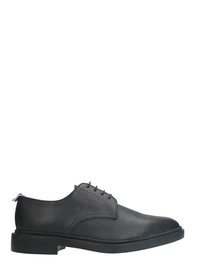 Shop Thom Browne Black Leather Lace-up