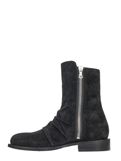 Shop Amiri Stack Black Suede Boot