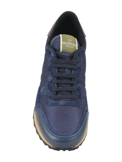 Shop Valentino Rockstud Sneaker In Blue