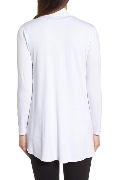 Shop Vince Camuto Open Front Cardigan In Ultra White