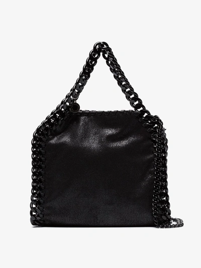 Shop Stella Mccartney Black Falabella Shaggy Deer Shoulder Bag