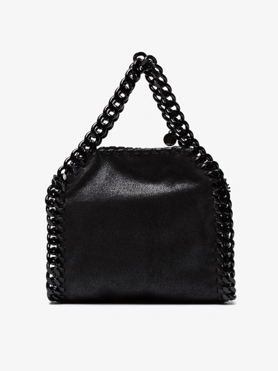 Shop Stella Mccartney Black Falabella Shaggy Deer Shoulder Bag