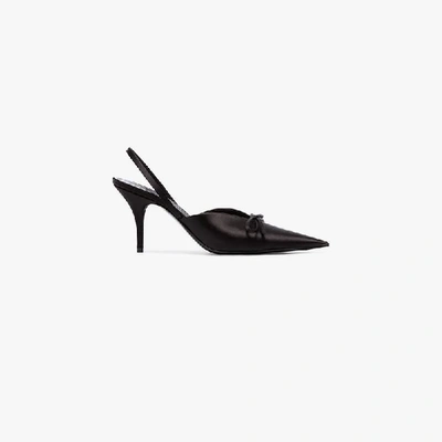 Shop Balenciaga 'black Knife 80' Pumps Mit Schleife