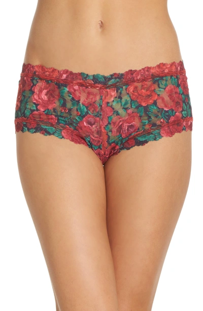 Shop Hanky Panky Print Boyshorts In Roses Are Red