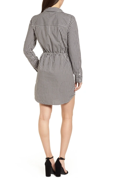Shop Sanctuary Tie Front Gingham Shirtdress In Bistro Check