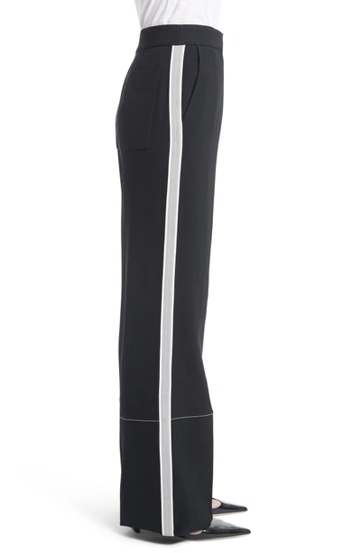 Shop Proenza Schouler Racing Stripe Wide Leg Pants In Black