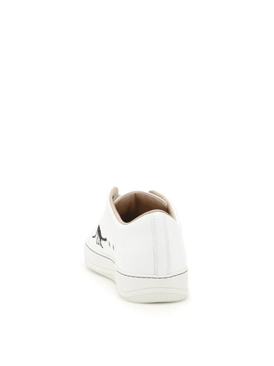Shop Lanvin Embroidered Low Top Sneakers In White (white)
