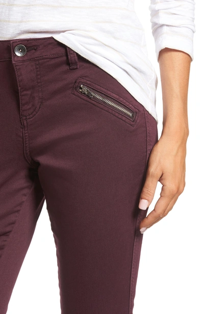 Shop Jag Jeans Ryan Knit Skinny Jeans In Plum Noir