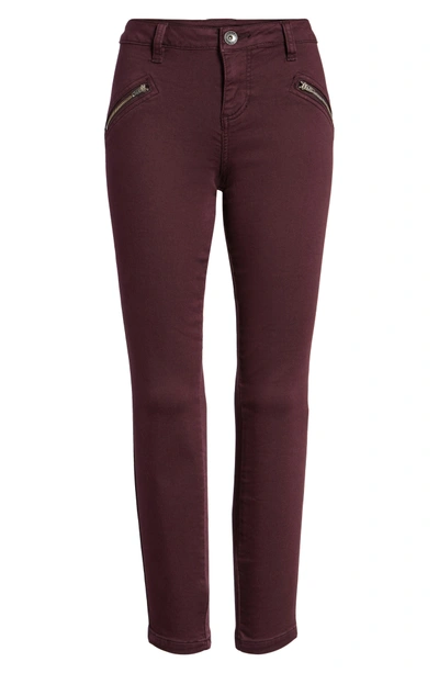 Shop Jag Jeans Ryan Knit Skinny Jeans In Plum Noir