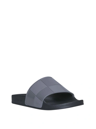 Shop Raf Simons Adidas Adilette Pool Slides In Grigio