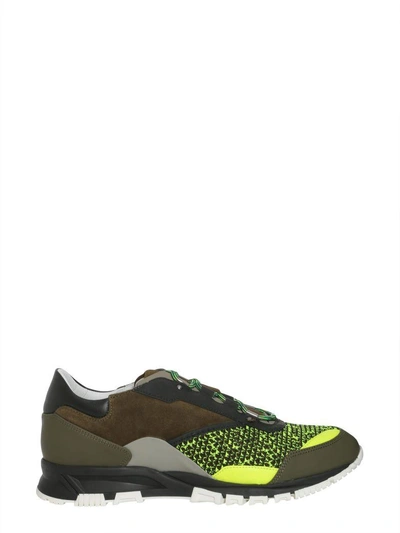 Shop Lanvin Mesh Cross Trainer In Verde