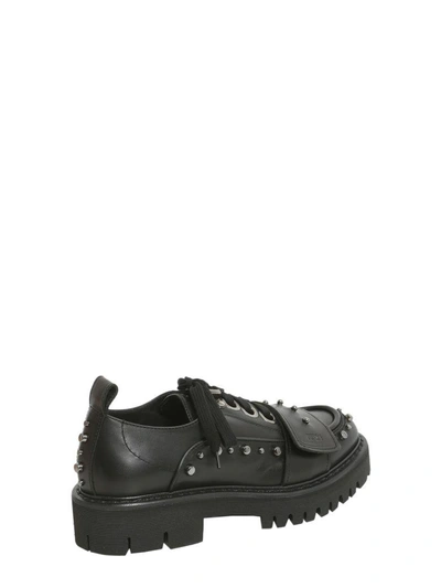 Shop N°21 Leather Lace-up Shoes In Nero