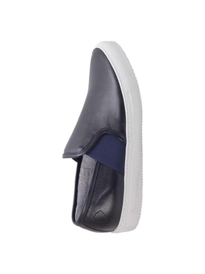 Shop Philippe Model Leon Leather Slip On In Blue