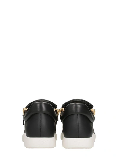 Shop Giuseppe Zanotti Black Leather And Suede Runnes Sneakers