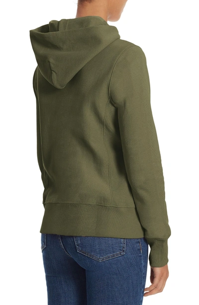 Shop Champion Reverse Weave Pullover Hoodie In Service Green