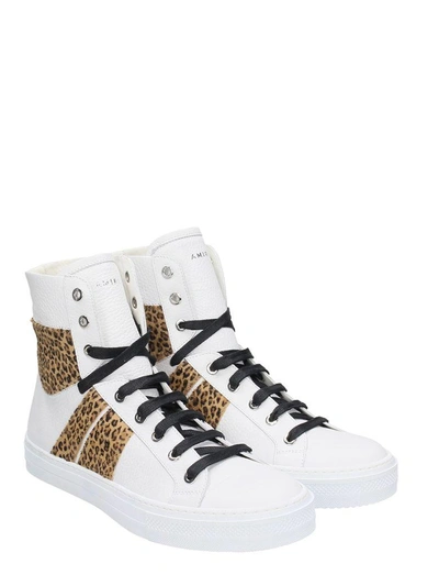 Shop Amiri White Leather Sunset Sneakers