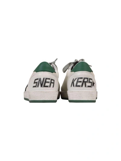 Shop Golden Goose Ball Star Sneaker In Whire-green