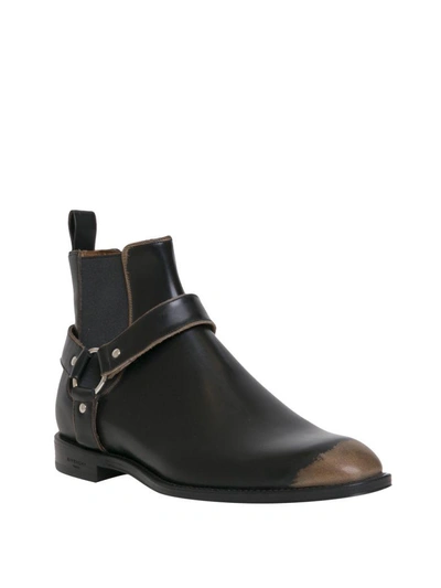 Shop Givenchy Rider Leather Chelsea Boots In Nero